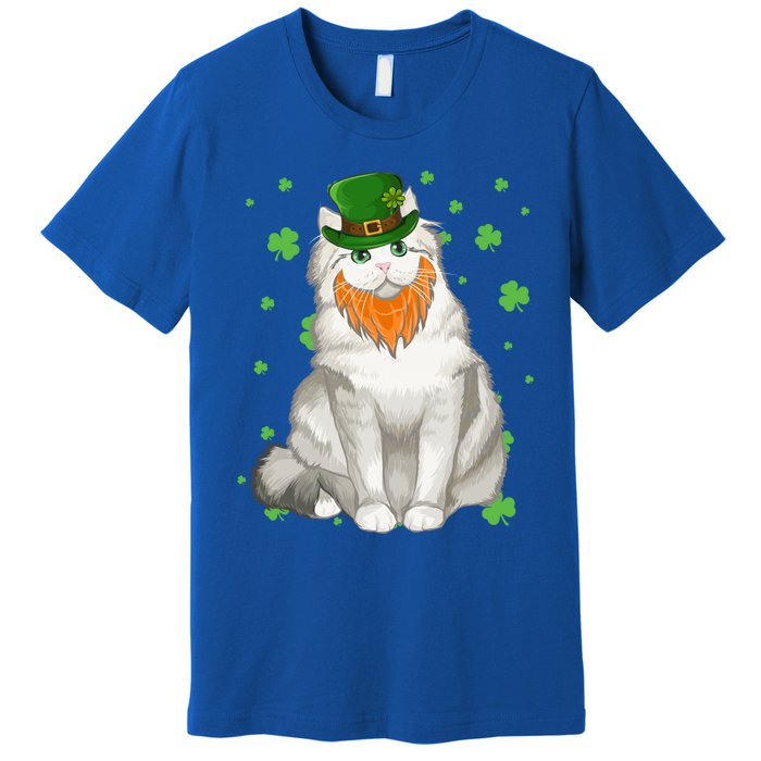 St Patricks Day Ragamuffin Cat Shamrock Gift Meaningful Gift Premium T-Shirt