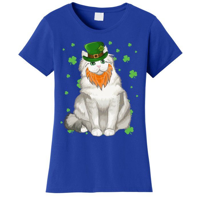 St Patricks Day Ragamuffin Cat Shamrock Gift Meaningful Gift Women's T-Shirt