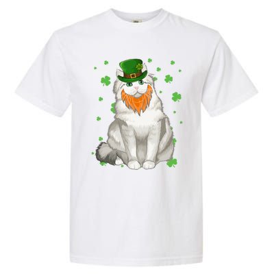 St Patricks Day Ragamuffin Cat Shamrock Gift Meaningful Gift Garment-Dyed Heavyweight T-Shirt