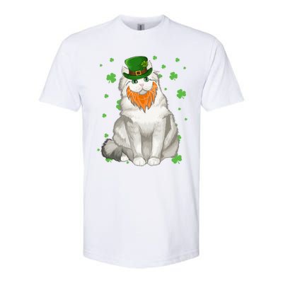 St Patricks Day Ragamuffin Cat Shamrock Gift Meaningful Gift Softstyle CVC T-Shirt