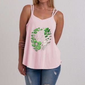 St Patricks Day Shamrock American Flag Retro Women's Strappy Tank