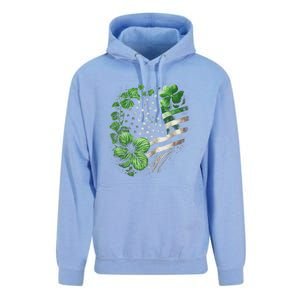 St Patricks Day Shamrock American Flag Retro Unisex Surf Hoodie