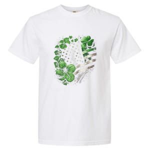 St Patricks Day Shamrock American Flag Retro Garment-Dyed Heavyweight T-Shirt