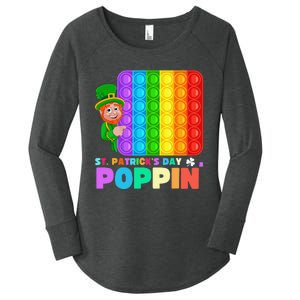 Saint Patrick's Day Is Poppin Pop It Fidetoy St. Pattys Women's Perfect Tri Tunic Long Sleeve Shirt