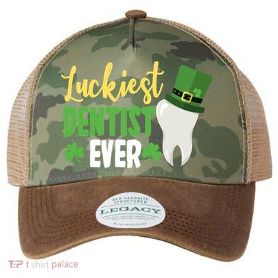 St Patricks Day Lucky Dentist Leprechaun Hat Shamrock Gift Legacy Tie Dye Trucker Hat
