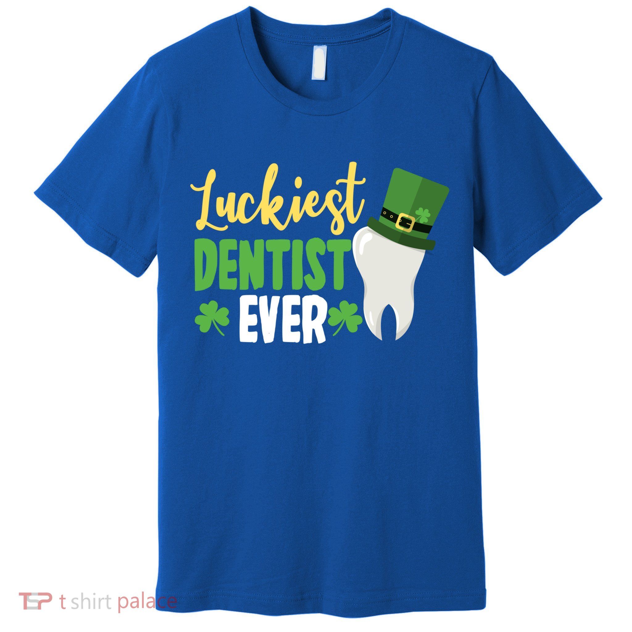 St Patricks Day Lucky Dentist Leprechaun Hat Shamrock Gift Premium T-Shirt