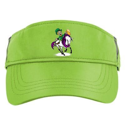 Saint Patrick's Day Leprechaun Riding Unicorn Adult Drive Performance Visor