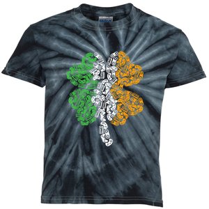 St Patricks Day shamrock Gaming Video Gamer kids boys men Kids Tie-Dye T-Shirt