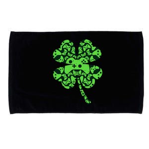 St Patricks Day Shamrock Clover Video Game Controllers Gamer Microfiber Hand Towel