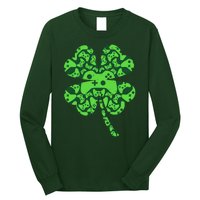 St Patricks Day Shamrock Clover Video Game Controllers Gamer Long Sleeve Shirt