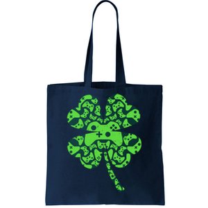 St Patricks Day Shamrock Clover Video Game Controllers Gamer Tote Bag