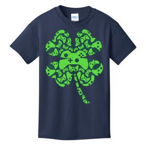 St Patricks Day Shamrock Clover Video Game Controllers Gamer Kids T-Shirt