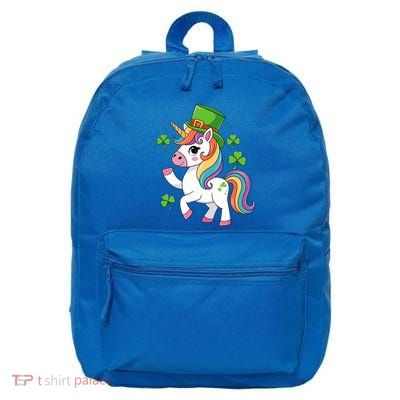 St Patricks Day Unicorn Lepricorn Magic Gift 16 in Basic Backpack