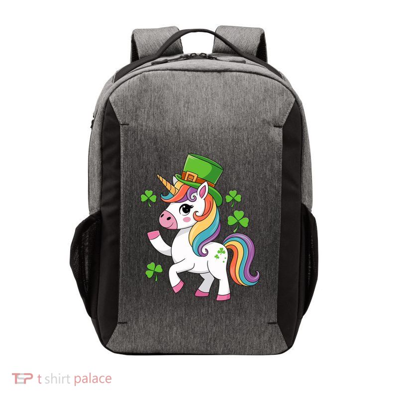 St Patricks Day Unicorn Lepricorn Magic Gift Vector Backpack