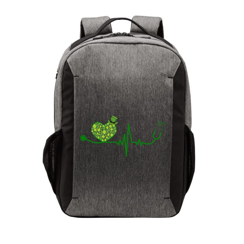 St Patricks Day Heartbeat Nurse Vector Backpack