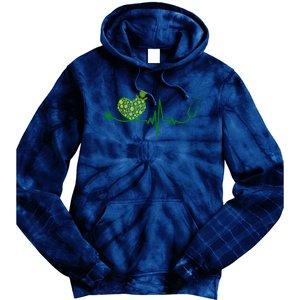 St Patricks Day Heartbeat Nurse Tie Dye Hoodie