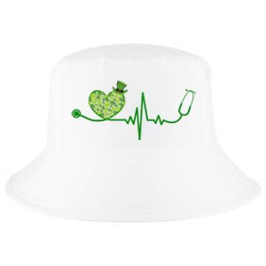 St Patricks Day Heartbeat Nurse Cool Comfort Performance Bucket Hat