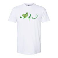 St Patricks Day Heartbeat Nurse Softstyle CVC T-Shirt