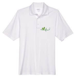 St Patricks Day Heartbeat Nurse Men's Origin Performance Pique Polo