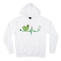 St Patricks Day Heartbeat Nurse Hoodie