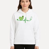 St Patricks Day Heartbeat Nurse Hoodie