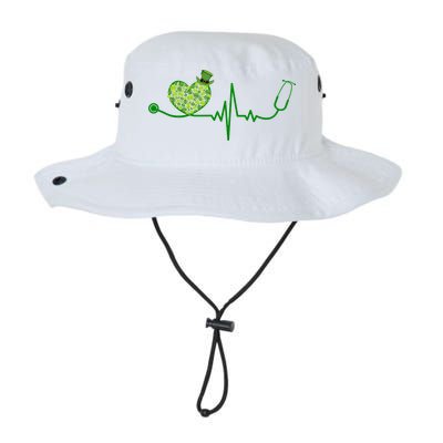 St Patricks Day Heartbeat Nurse Bucket Hat