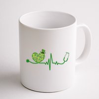 St Patricks Day Heartbeat Nurse Coffee Mug