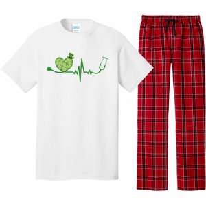 St Patricks Day Heartbeat Nurse Pajama Set