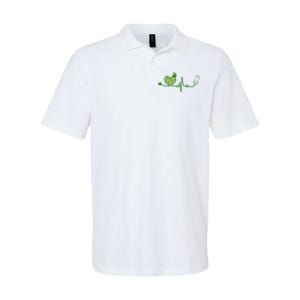 St Patricks Day Heartbeat Nurse Softstyle Adult Sport Polo