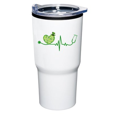 St Patricks Day Heartbeat Nurse Tumbler