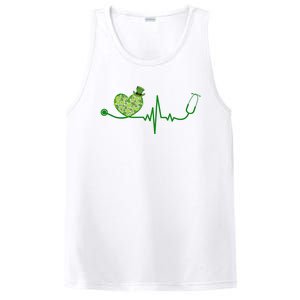 St Patricks Day Heartbeat Nurse PosiCharge Competitor Tank