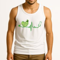 St Patricks Day Heartbeat Nurse Tank Top