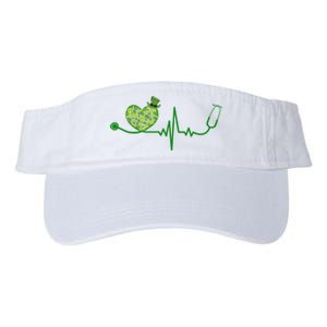 St Patricks Day Heartbeat Nurse Valucap Bio-Washed Visor