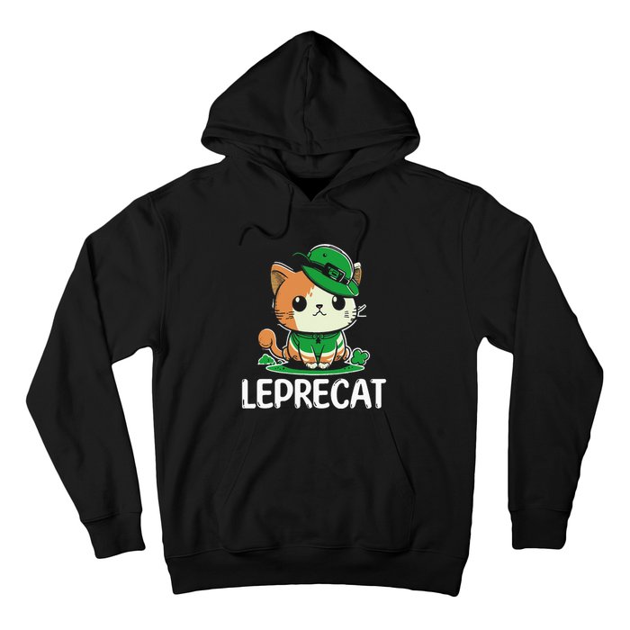 St Patricks Day Parade leprecat Funny irish cat Hoodie