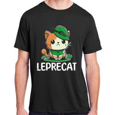 St Patricks Day Parade leprecat Funny irish cat Adult ChromaSoft Performance T-Shirt