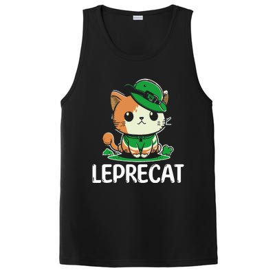 St Patricks Day Parade leprecat Funny irish cat PosiCharge Competitor Tank