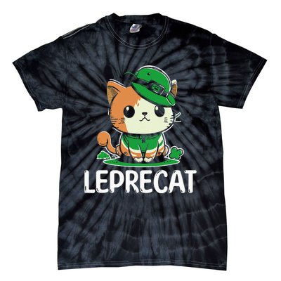 St Patricks Day Parade leprecat Funny irish cat Tie-Dye T-Shirt