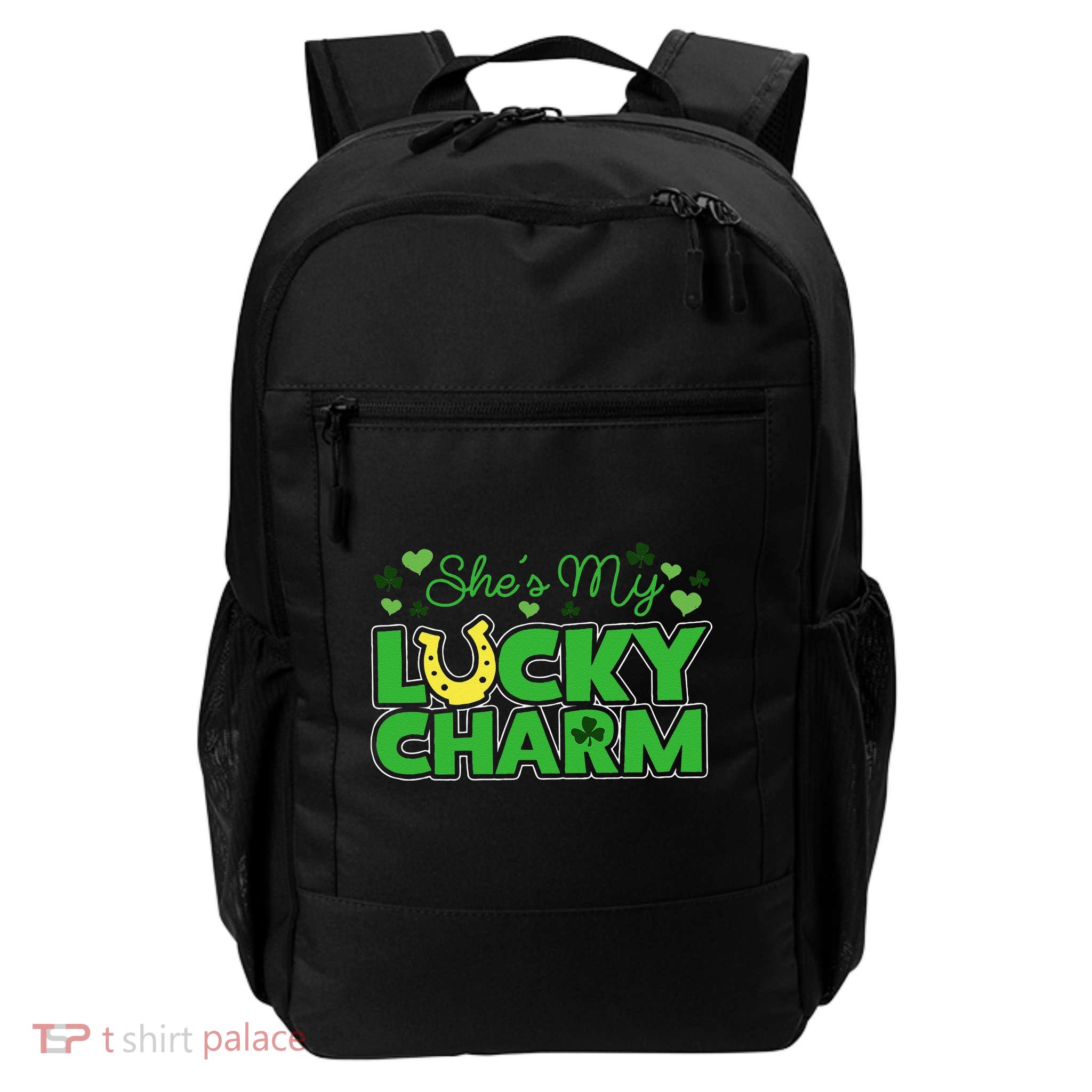 St. Patrick's Day Irish Shamrock Gift She's My Lucky Charm Backpack