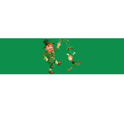 St Patricks Day Leprechaun Riding Dinosaur Gift Bumper Sticker