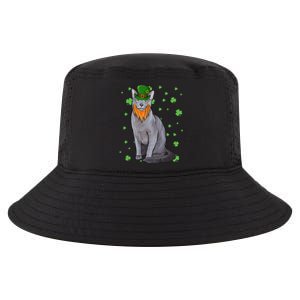 St Patricks Day Russian Blue Cat Shamrock Gift Cool Gift Cool Comfort Performance Bucket Hat