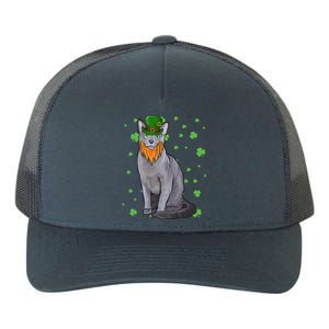 St Patricks Day Russian Blue Cat Shamrock Gift Cool Gift Yupoong Adult 5-Panel Trucker Hat