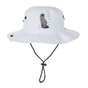 St Patricks Day Russian Blue Cat Shamrock Gift Cool Gift Legacy Cool Fit Booney Bucket Hat