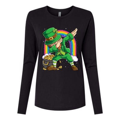 St Patricks Day Dabbing Leprechaun Funny Dab Dance Meaningful Gift Womens Cotton Relaxed Long Sleeve T-Shirt