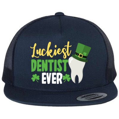 St Patricks Day Lucky Dentist Leprechaun Hat Shamrock Gift Flat Bill Trucker Hat