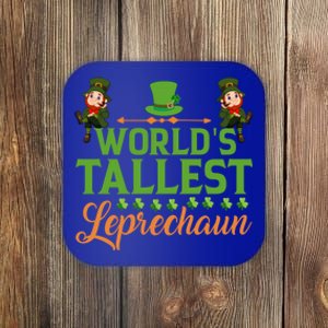 St Patricks Day Funny World's Tallest Leprechaun Gift Coaster