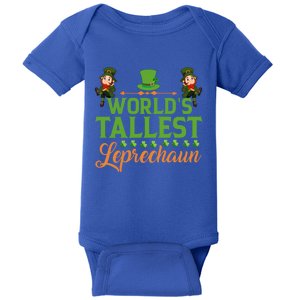 St Patricks Day Funny World's Tallest Leprechaun Gift Baby Bodysuit