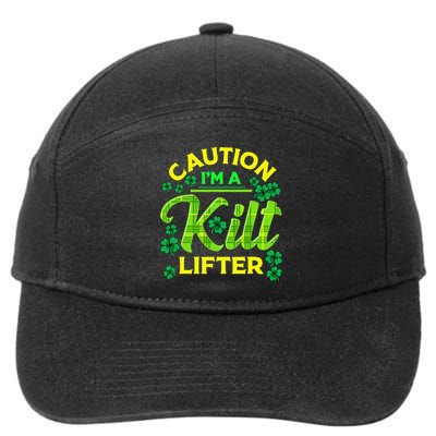 St Patrick's Day Caution I'm A Kilt Lifter 7-Panel Snapback Hat