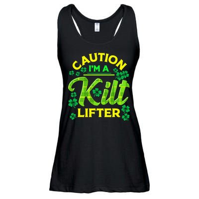 St Patrick's Day Caution I'm A Kilt Lifter Ladies Essential Flowy Tank