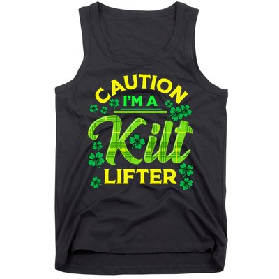 St Patrick's Day Caution I'm A Kilt Lifter Tank Top