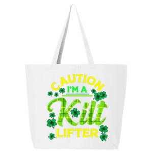 St Patrick's Day Caution I'm A Kilt Lifter 25L Jumbo Tote